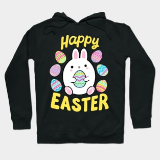 Happy Easter cute Easter Bunny holding an egg Hoodie